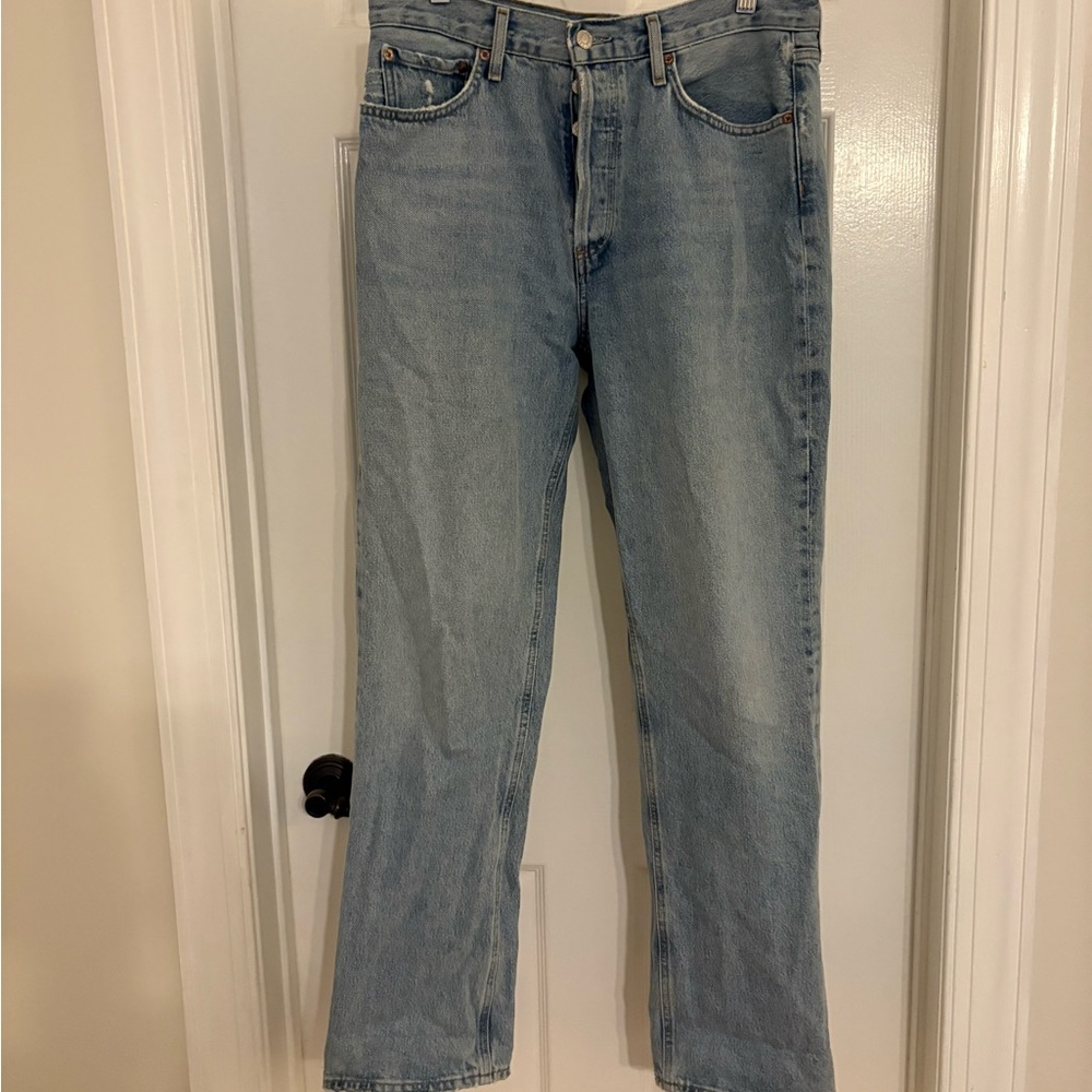 Agolde Light Blue Straight Leg Jeans